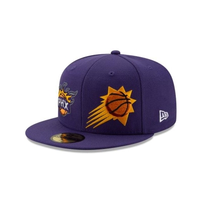 Phoenix Suns Gorra | New Era NBA Double Hit 59fifty Fitted Cap Mexico - Morados